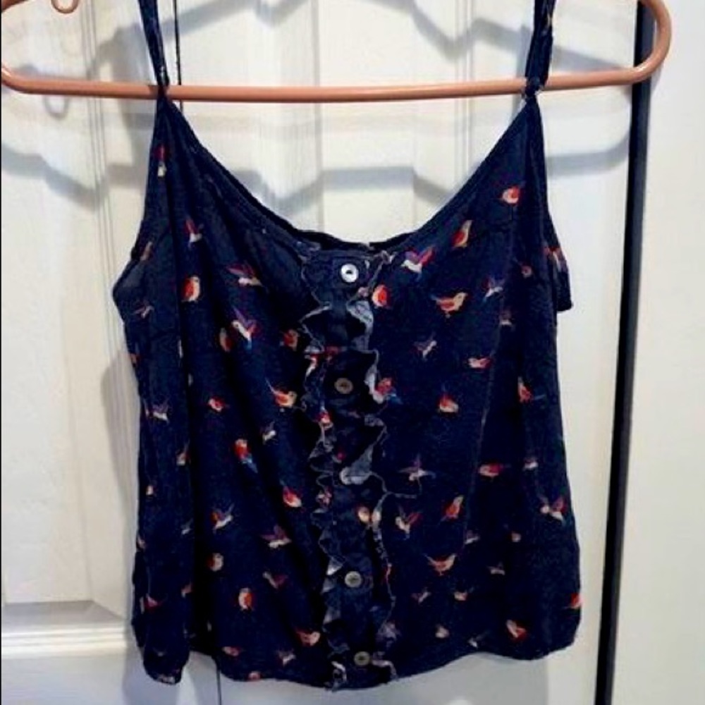 Thin Strapped Blue Top